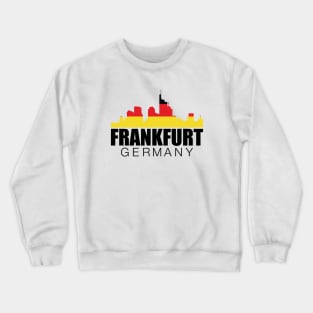 Skyline Frankfurt Germany Flag Crewneck Sweatshirt